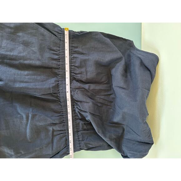 1901 womens navy jumpsuit size XL linen blend sleeveless - Picture 11 of 12